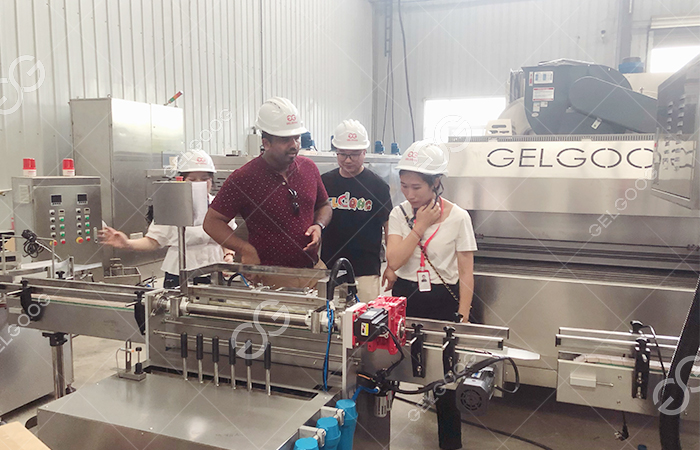 Dates Processing Line Customers From Saudi Arabia Come To Our Factory For Inspection